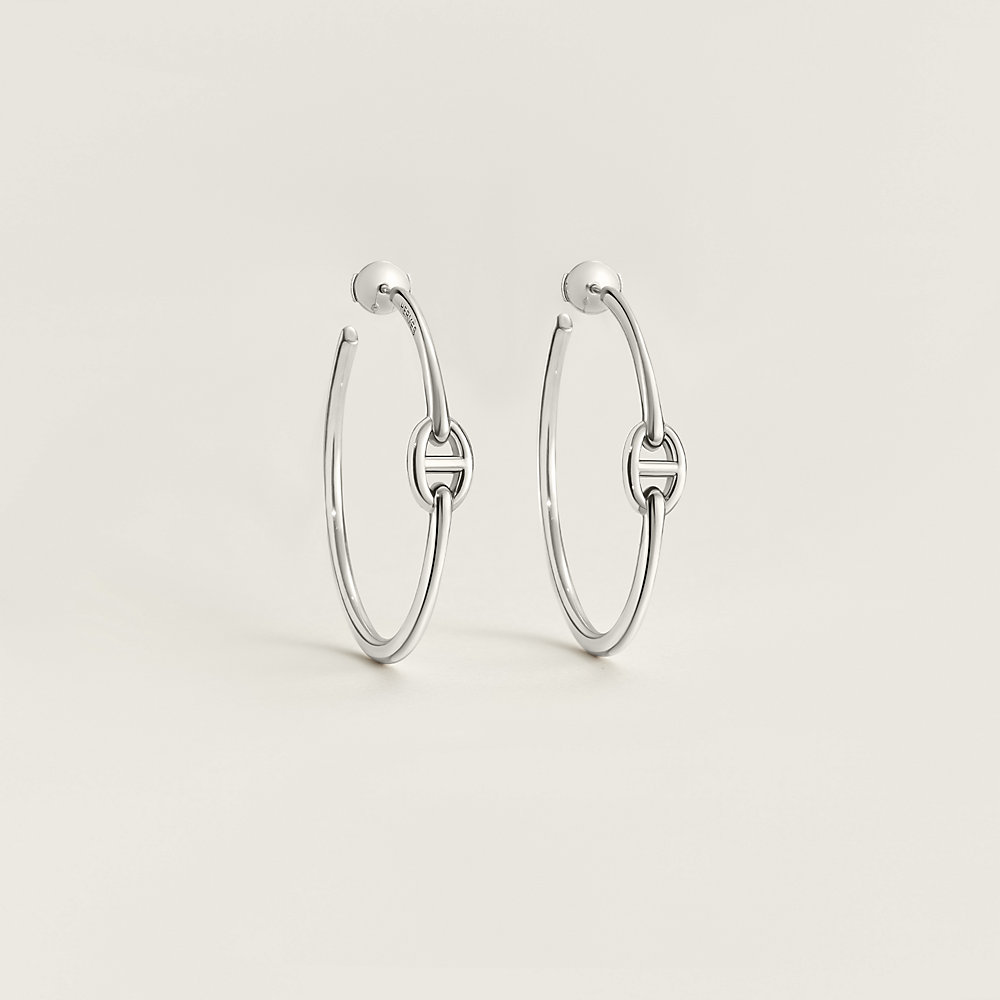 Chaine d'ancre Enchainee earrings, large model | Hermès Mainland China
